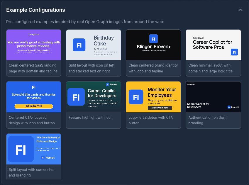 frameit.dev examples library