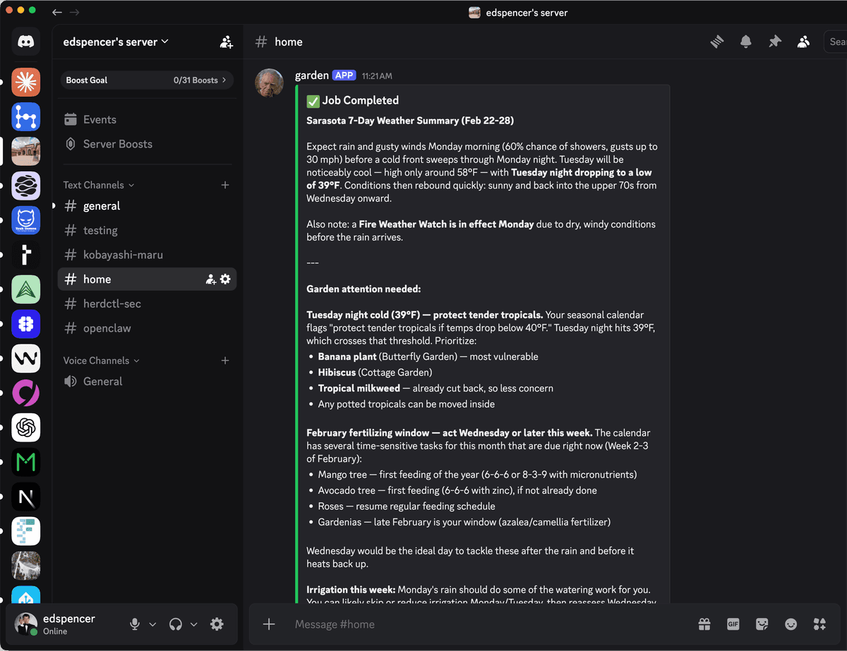Discord conversation with a herdctl agent