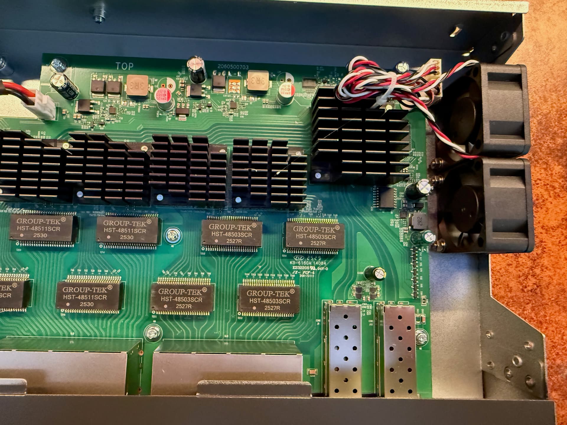 The cover off the switch