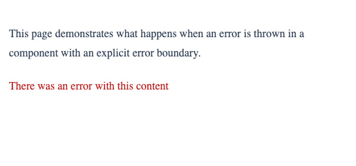 Error boundary in action