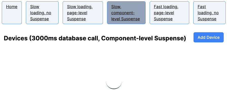 RSC pages with Component-level suspense